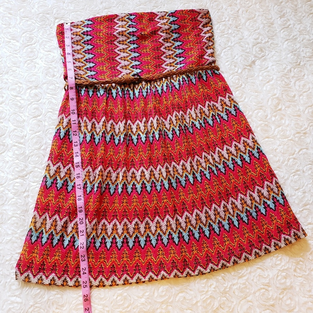 Ruby Rox Strapless Multi-Color Patterned Dress - Picture 5 of 7